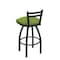 Holland Bar Stool Co 25" Low Back Swivel Counter Stool, Black Wrinkle, Canter Kiwi Green Seat 41125BW009 - alternate 4